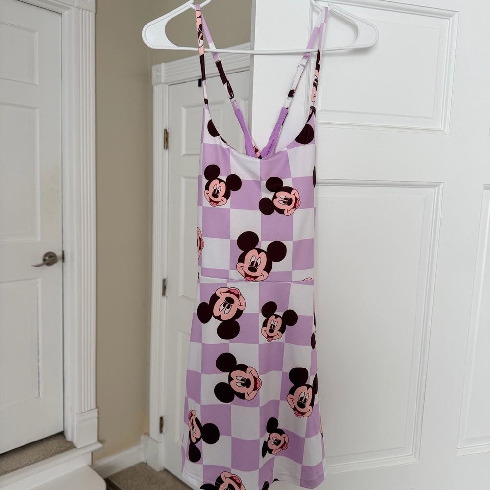 Kingdoms & Co Disney Mickey Mouse Purple Checkered Athletics Dress | XS/S
